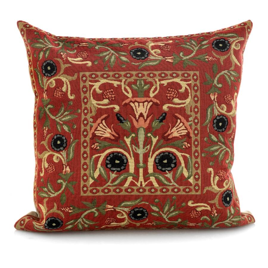 Red tapestry pillows clearance